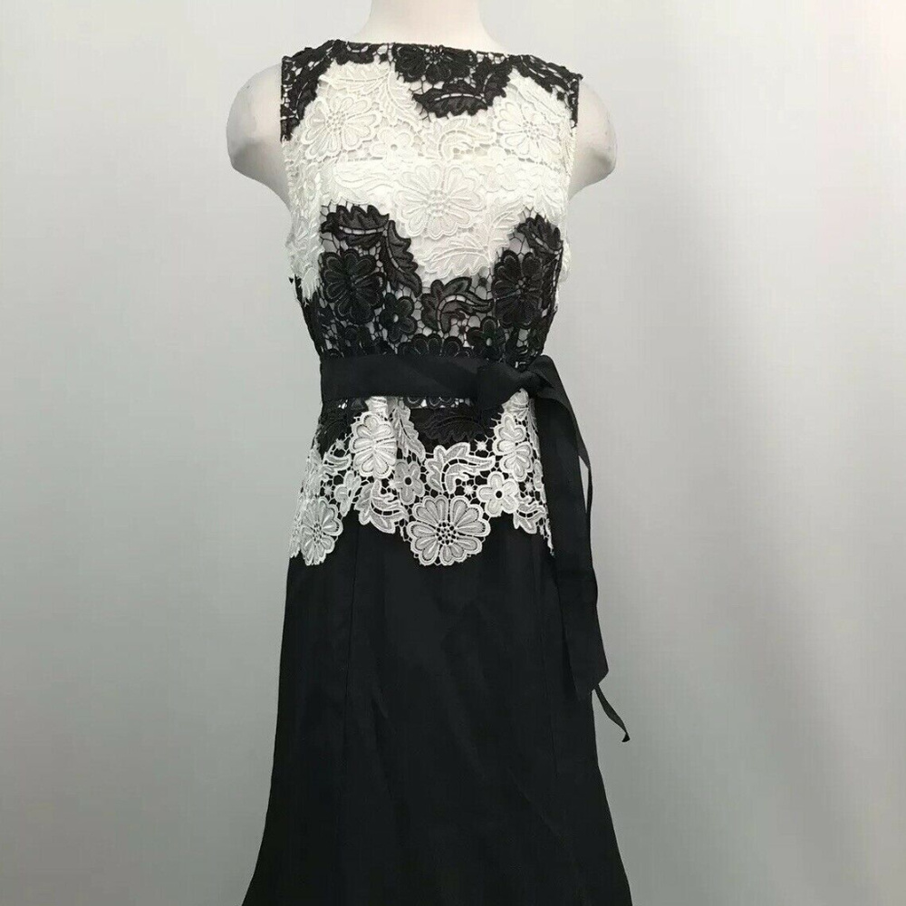 Silver Sequin Embroidered Fitted Dress by Tahari by Arthur S Levine